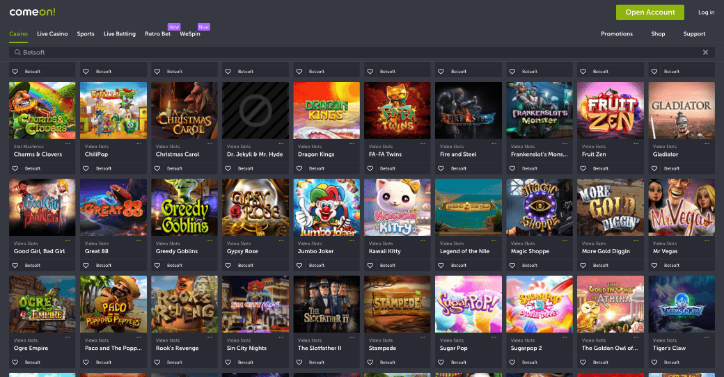 eine liste von online-casinos