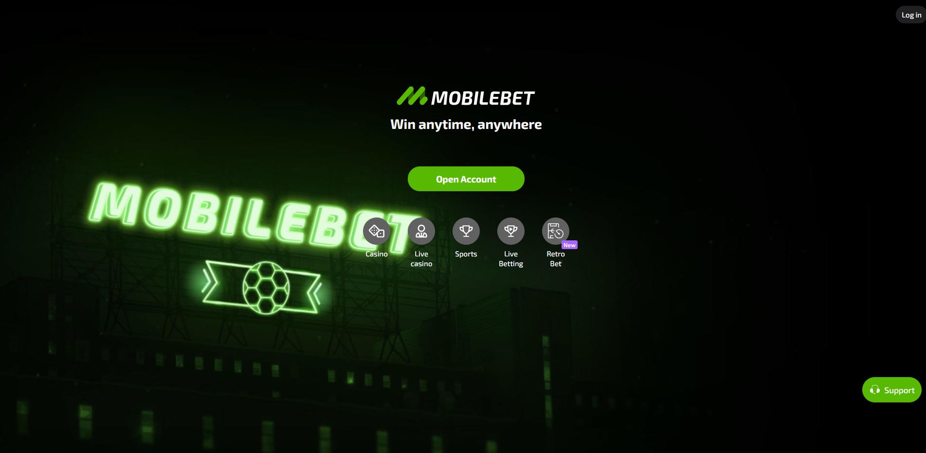 mobilebet home page