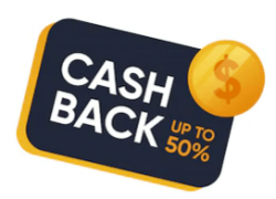 Cashback bonus 50%
